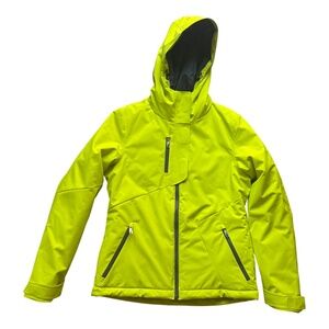 SPYDER Womens Hayden Ski Jacket Size Small Neon Yellow/Green